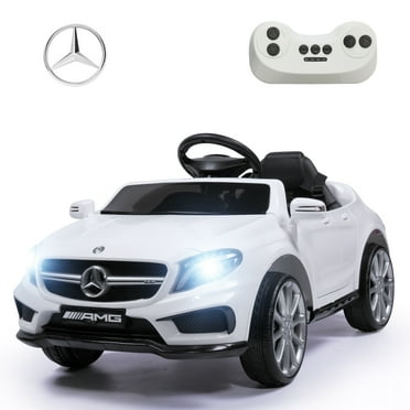 Tobbi Licensed Mercedes Benz Electric Car for Kids Toddler Electric Vehicle for Ages 3+ with Parental Remote Control MP3 USB, White