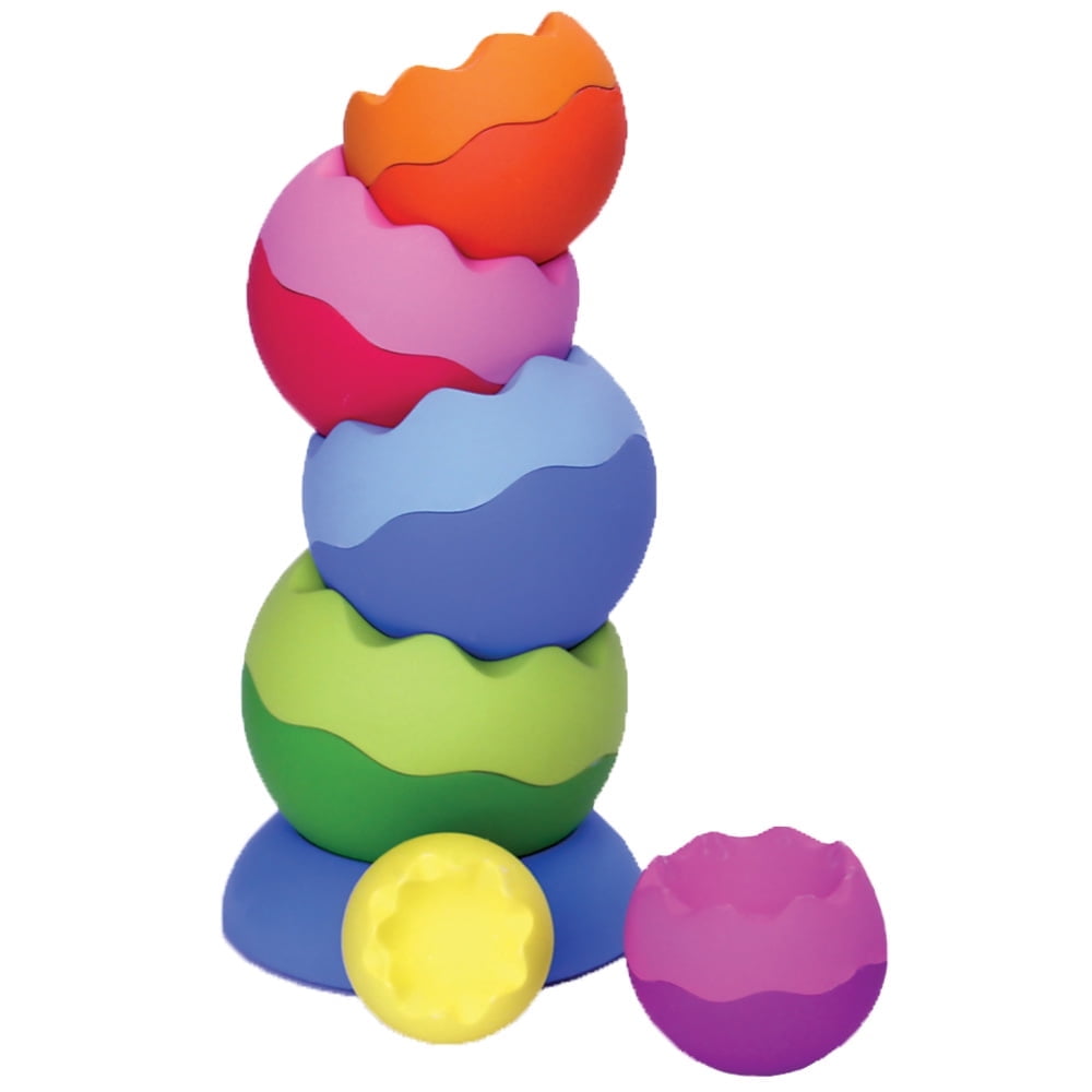 Multicolor ABS Plastic Stacking Spheres for Toddlers