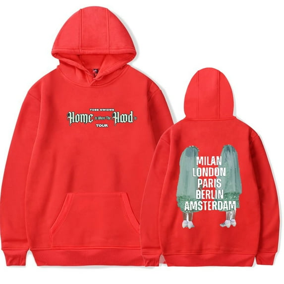 Tobe Nwigwe 2025 Home Is Where The Hood Is Tour Hoodies Merch Women Men Long sleeve Fashion Casual Hooded Sweatshirts