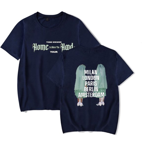 Tobe Nwigwe 2025 Home Is Where The Hood Is Tour T-Shirts Merch Women Clothes Trend Casual Short Sleeve Top