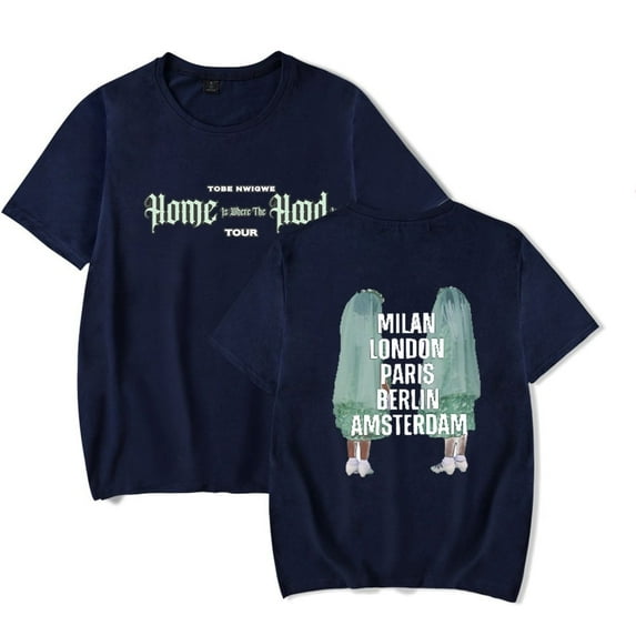 Tobe Nwigwe 2025 Home Is Where The Hood Is Tour T-Shirts Merch Women Men Fashion Clothes Trend Casual Short Sleeve Top