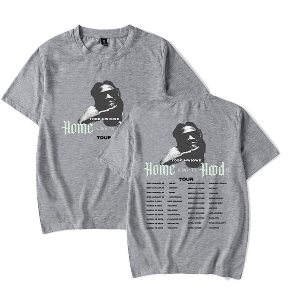 Tobe Nwigwe Tour 2025 Tshirt Casual Short Sleeved Fashion Tee Shirt Hip Hop Tops