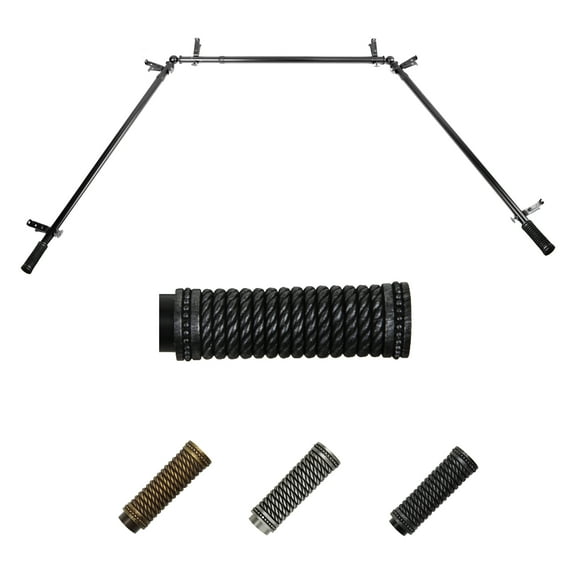 Tobia 13/16" Bay Window curtain rod 20"-36", 38"-72" - Black