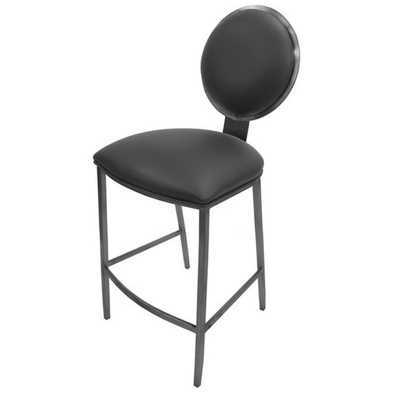 Tobias Designs 26" Contemporary Stainless Steel Counter Bar Stool in Gray
