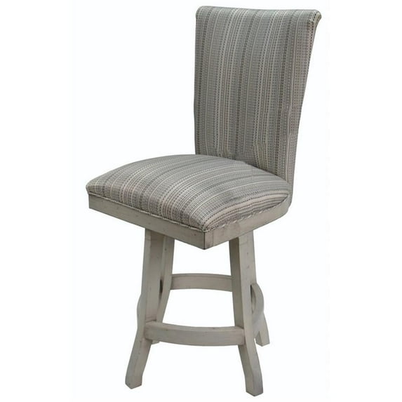 Tobias Designs 26" Swivel Wood Counter Stool without Arms in Natural Fun