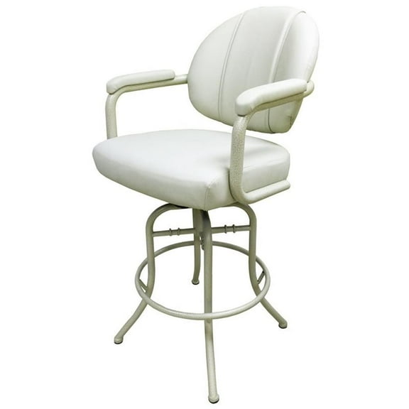 Tobias Designs 26" Vinyl Swivel Tilt Counter Stool in Beige