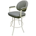 thumbnail image 1 of Swivel Counter Stool 26" Seat - M-70 - Gray Vinyl - White Metal, 1 of 1