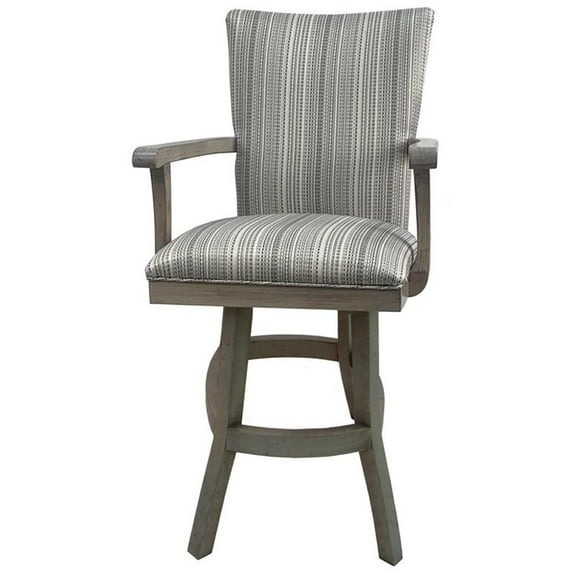 Tobias Designs 30" Swivel Solid Wood Bar Stool in Natural Fun