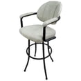 thumbnail image 1 of Tobias Designs 30" Vinyl Swivel Tilt Bar Stool in Innova Albaster and Black, 1 of 2