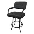 thumbnail image 1 of Tobias Designs 34" Swivel Contemporary Metal & Vinyl Bar Stool in Gray, 1 of 2