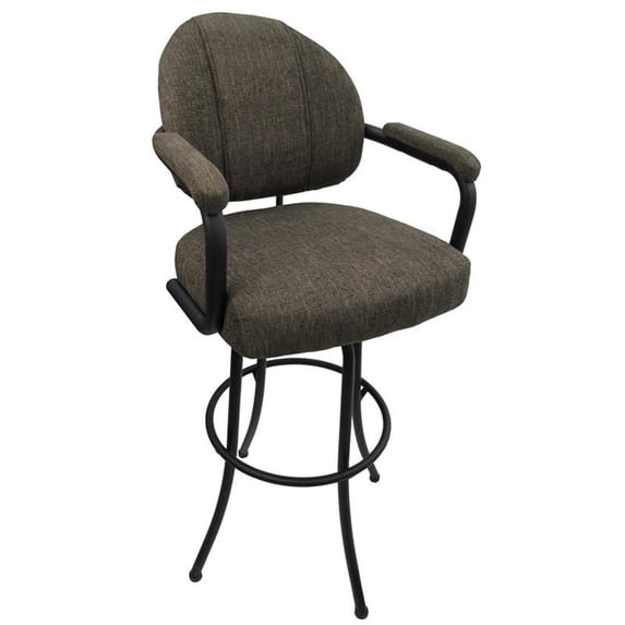 Tobias Designs 34" Swivel Extra Tall Bar Stool in Mojave Gray on Brown