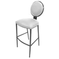 thumbnail image 1 of Tobias Designs 35" Contemporary Stainless Steel Extra Tall Bar Stool in White, 1 of 1