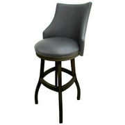 Tobias Designs 34 Swivel Wood Extra Tall Bar Stool in Gray/ Shadow