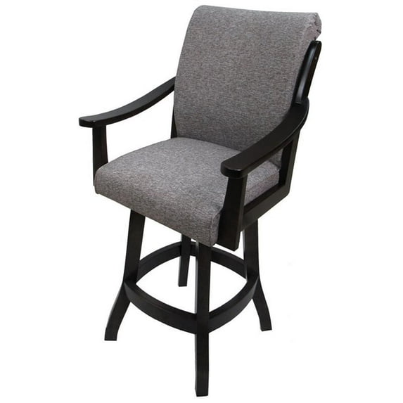 Tobias Designs Casa 26" Swivel Wood Counter Stool in Mojave Gray