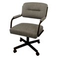 thumbnail image 1 of Tobias Designs Swivel 38" Metal & Fabric Dining Chair in Plumley Cocoa Brown, 1 of 5