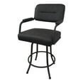thumbnail image 1 of Tobias Designs Swivel Counter 26" Metal & Vinyl Bar Stool in Gray, 1 of 2