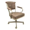 thumbnail image 1 of Tobias Designs Swivel Fabric & Metal Caster Dining Chair in Watusi Madder/Beige, 1 of 2