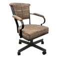thumbnail image 1 of Tobias Designs Swivel Fabric & Metal Caster Dining Chair in Watusi Madder/Gray, 1 of 2