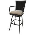 thumbnail image 1 of Tobias Designs erin35OSst-br 35 in. Erin Outdoor Stool - Sandy Twill Fabric - Chocolate Brown, 1 of 1