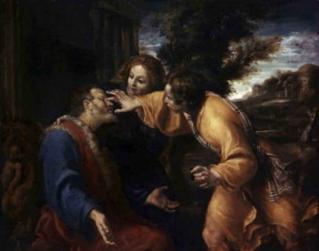 Tobias Heals His Blind Father Annibale Carracci (1560-1609 Italian) Canvas Art - Annibale Carracci (18 x 24)