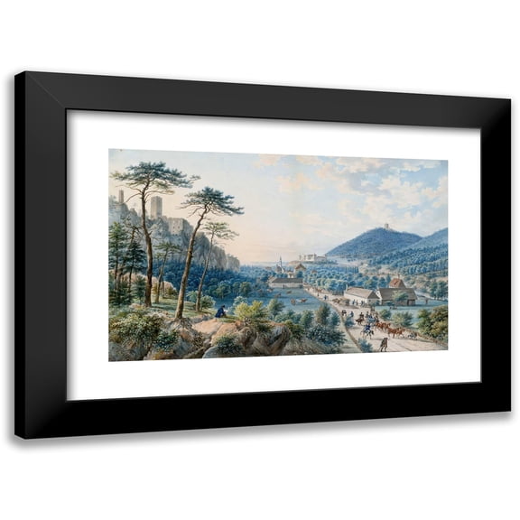 Tobias Raulino 14x11 Black Modern Framed Museum Art Print Titled - View at Weilburg Castle
