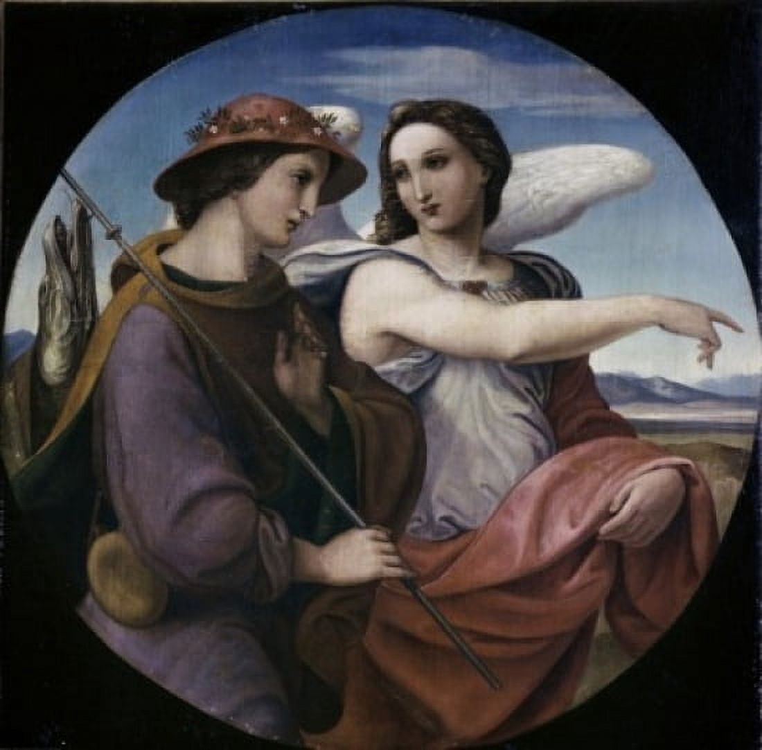 Tobias and the Angel Theodore Rehbenitz 1791-1861 German Canvas Art - Theodore Rehbenitz (24 x 36)