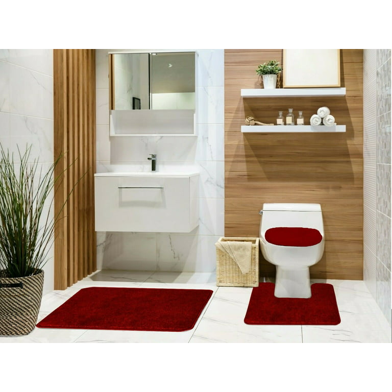 Bathroom Carpet Honeycomb Foot Mat Bathroom Anti-slip Mat Hotel Home Shower  Room Bathtub Toilet Bathroom Accessories Set