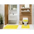 thumbnail image 1 of Tobin 3 Piece Bathroom Rug Set, Bath Mat, Contour Rug, Toilet Seat Lid Cover, Non-Slip Rubber Back, Floor Mats, Water Absorbent, Low Pile- Lemon, 1 of 1