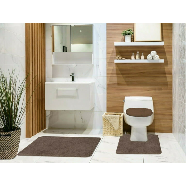  Collive Small Bathroom Rug, 2' x 3' Hand-Woven Low