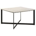 thumbnail image 1 of Tobin Square Marble Top Coffee Table White and Black, 1 of 7