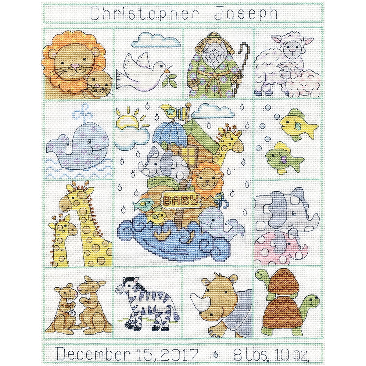 tobin-counted-cross-stitch-kit-11-x14-noah-s-ark-birth-record-14