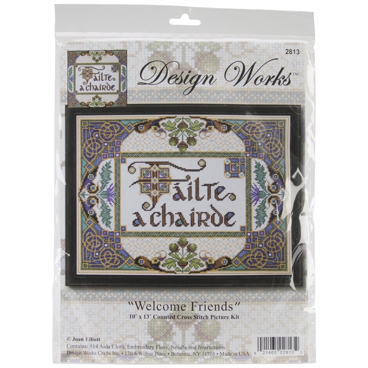 Tobin Failte a Chairde (Welcome Friends), x 10' Counted Cross Stitch Kit, Multicolor