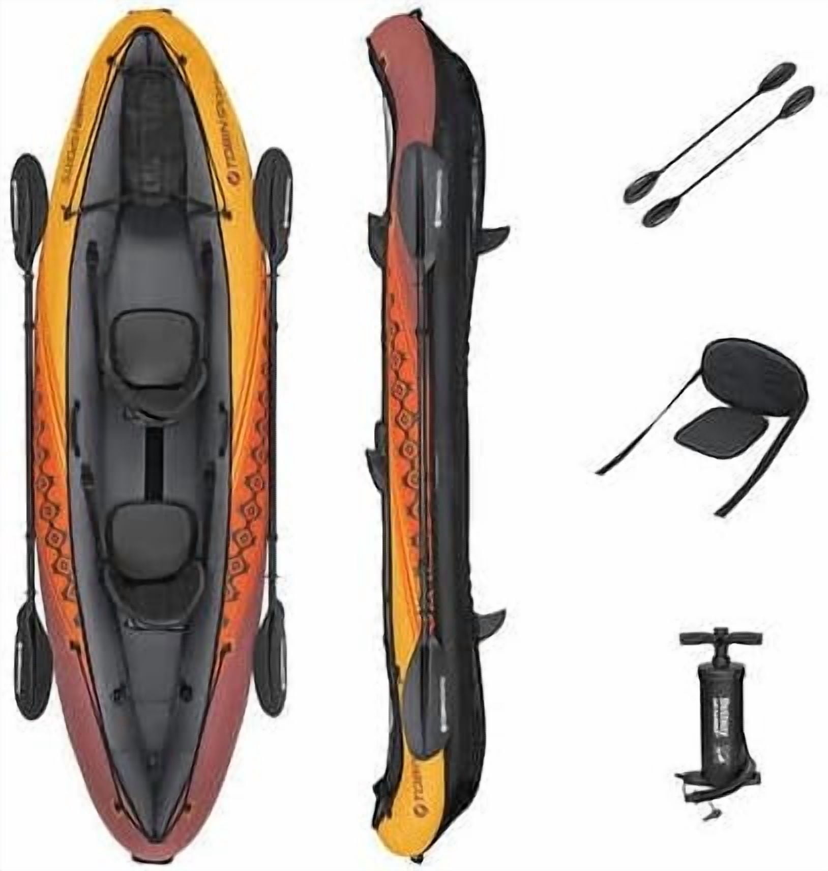 Tobin Sports Wavebreak Inflatable 2-Person Kayak - Complete with Pump and Patch kit