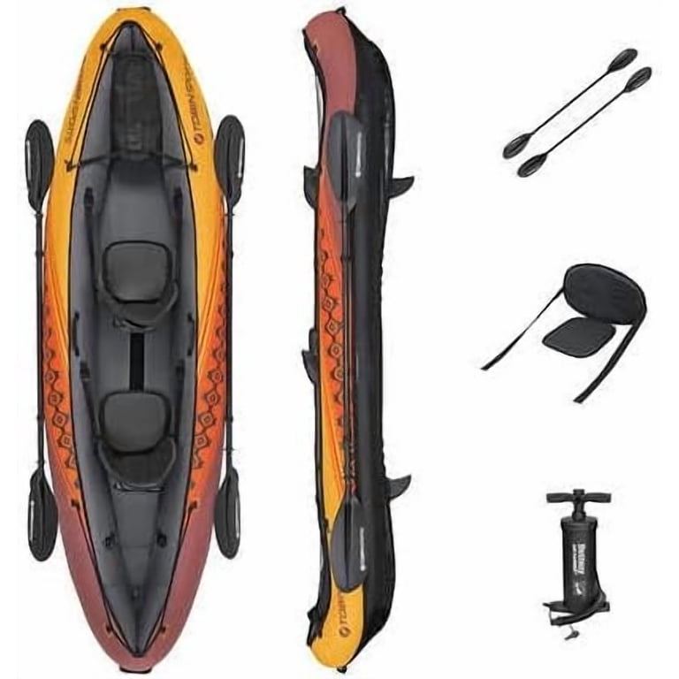 Tobin Sports Wavebreak Inflatable 2-Person Kayak - Complete with 