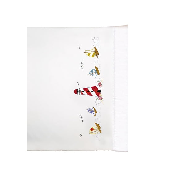 Tobin Stamped Pillowcase Pair 20"x 30" Lighthouse