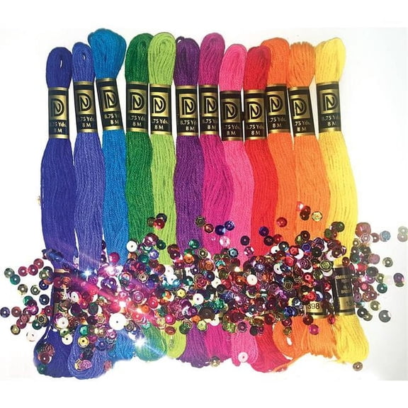 Design Works Zenbroidery Floss Trim Pack - Brights, Pkg of 12