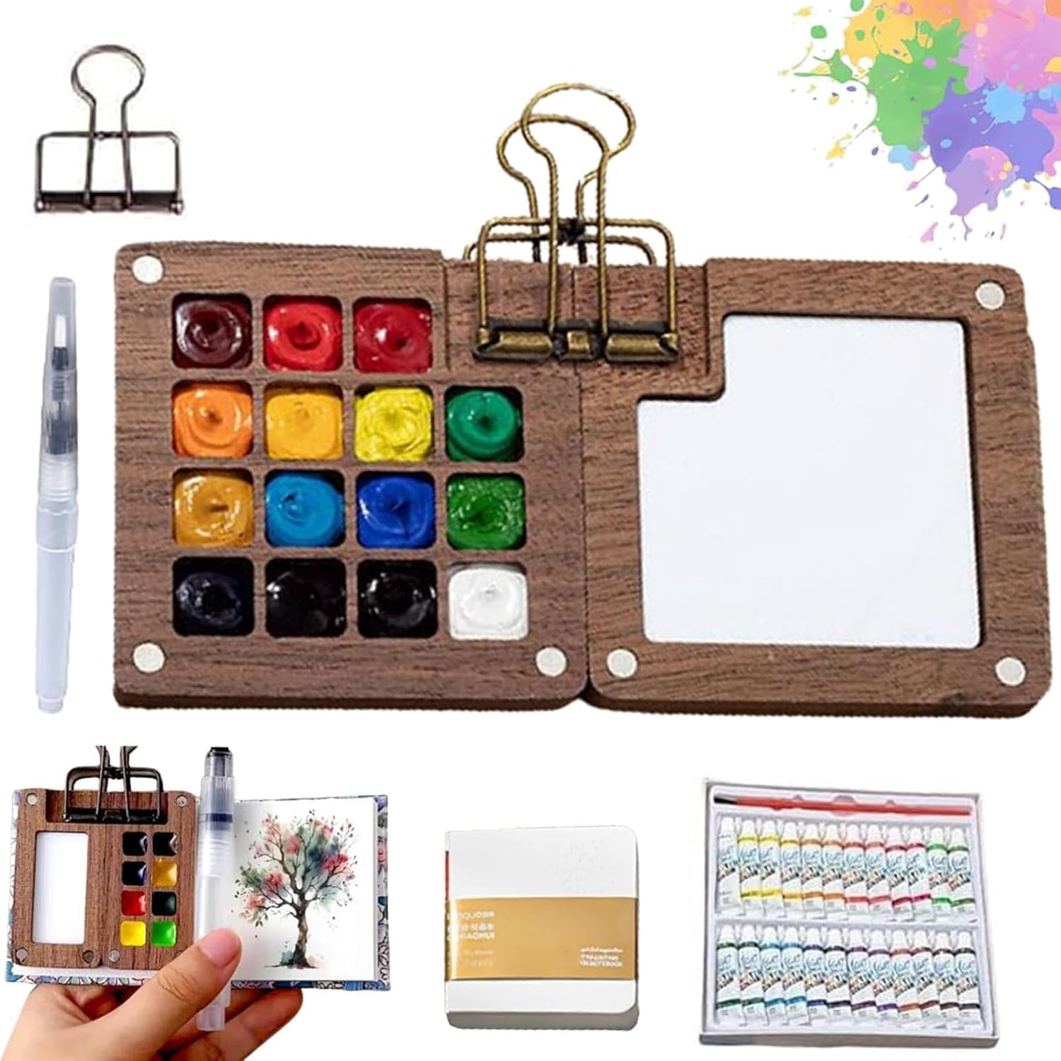 Tobios Mini Watercolor Kit, Tobios Watercolor Set, Pocket Artist Travel ...