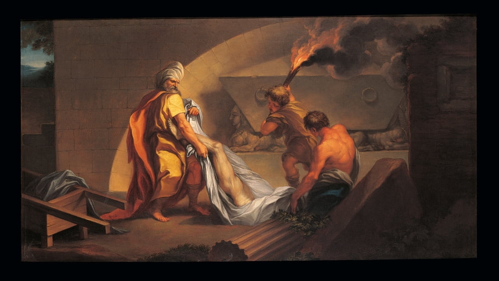Tobit Burying The Dead Canvas Art - (24 x 18)