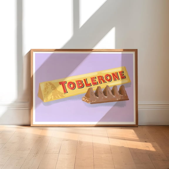Toblerone Chocolate Decorative Wall Wall Decor Unframed Paper Print