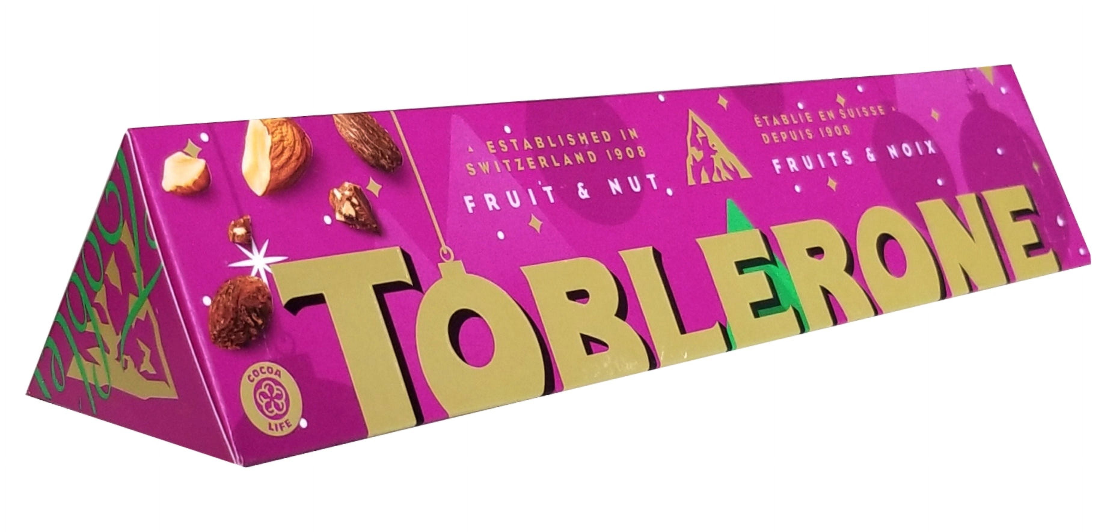Toblerone Milk Chocolate With Raisins and Honey & Almond Nougat, 360g/12.6 oz. Bar {Imported