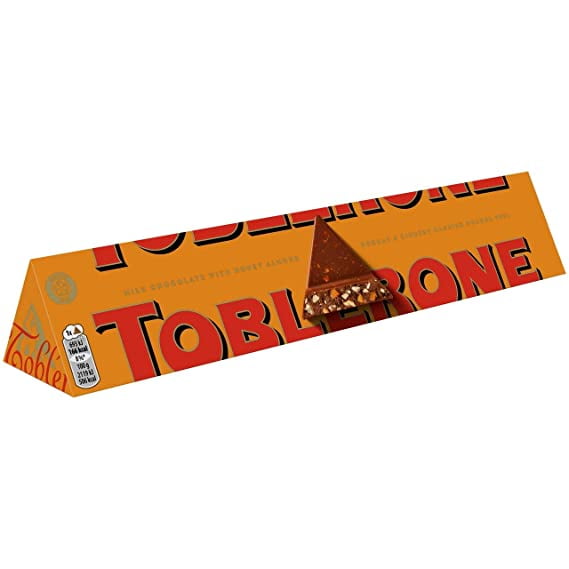 Toblerone Orange Twist Milk Chocolate Bar 360g, Imported from Britain