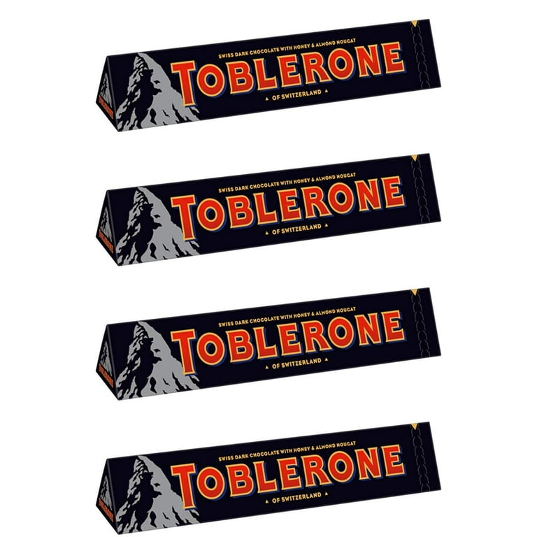 Toblerone Tiny Swiss Chocolate Candy Bars with Honey & Almond Nougat, –  Pete's Grocery & Gourmet