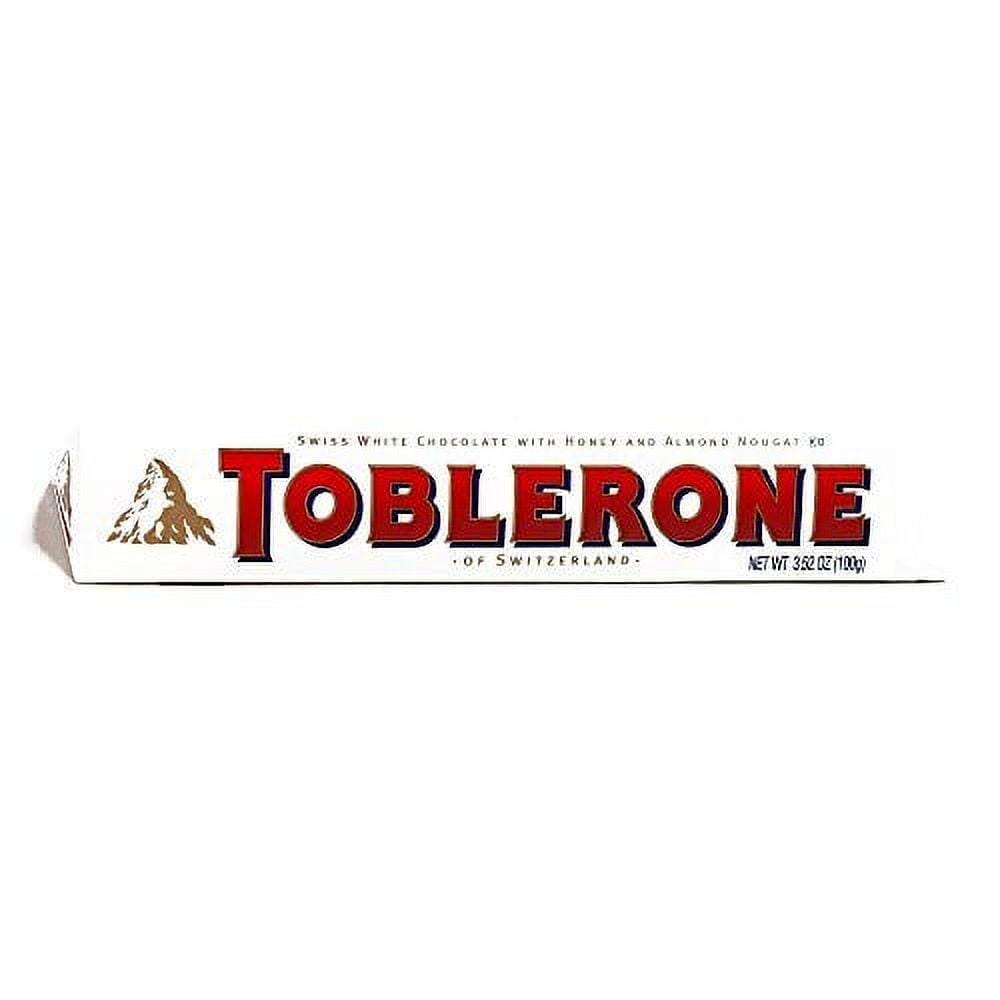 Toblerone White Chocolate Bar 3.52 oz each (1 Item Per Order)