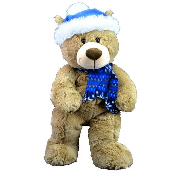 Toboggan The Teddy 16 Inch Halloween Plush Toy with Removable Spooky Sound ModuleCreepy Eerie Noises & "Happy Halloween" Voice Perfect for Halloween Decor, Trick-or-Treat Gifts & Props