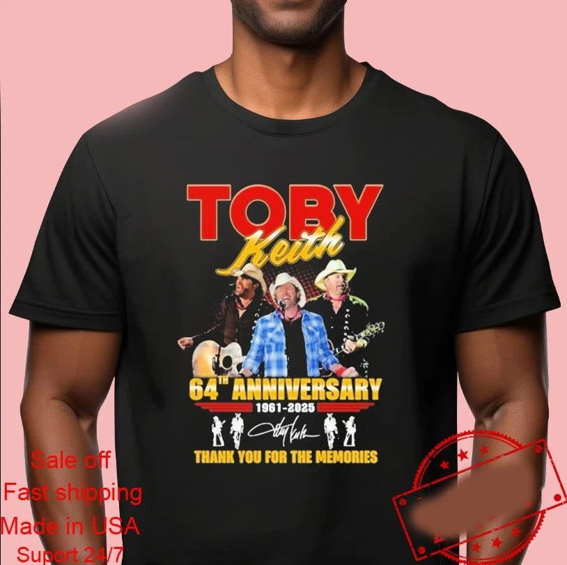 Toby Keith 64th Anniversary 1961-2025 Thanks For Memories T-shirt size ...