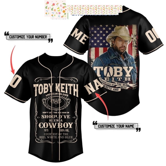 Toby Keith Been A Cowboy Fan Personalized Baseball Jersey