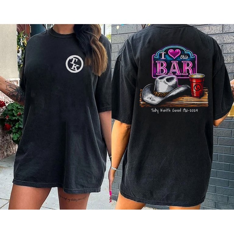Toby Keith Memorial Shirt, I Love This Bar Neon Sign Shirt