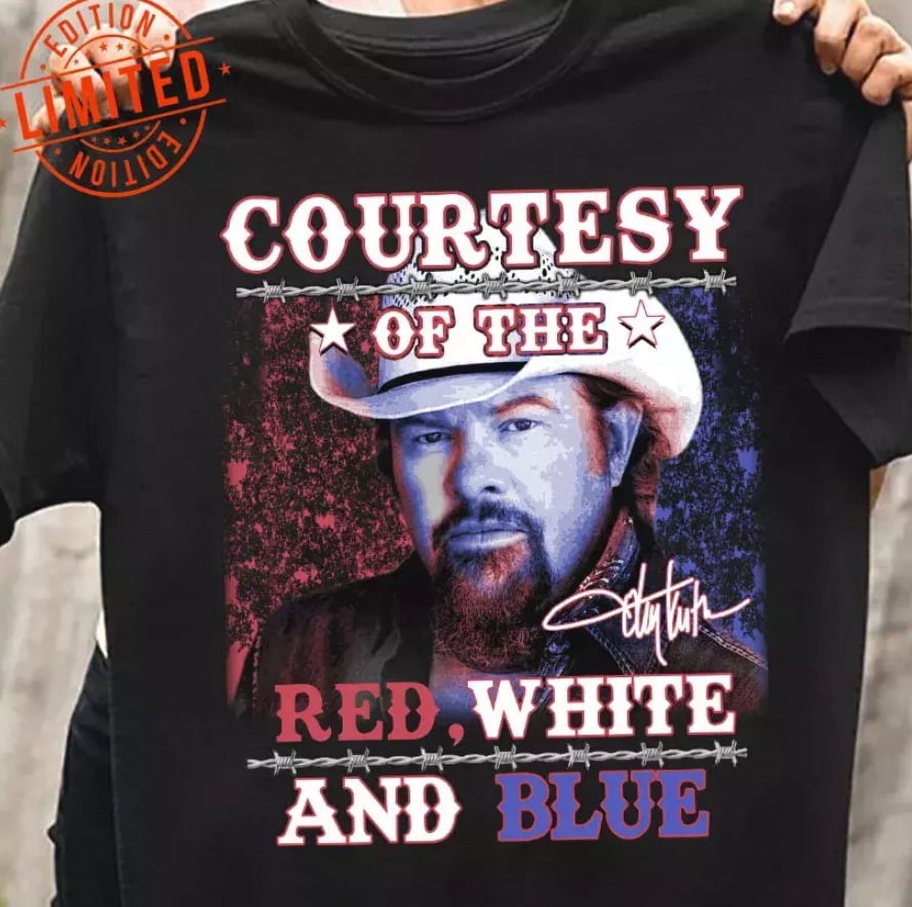 Toby Keith Signature Courtesy Of Red White And Blue Shirt Full Sizes ...