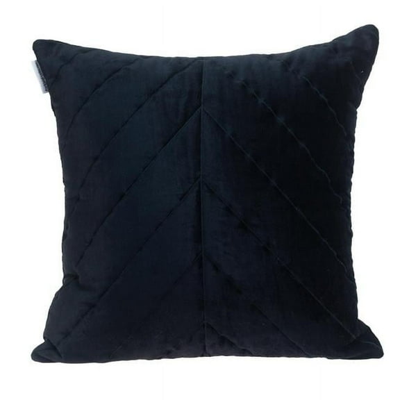 Tobyn Transitional Black Square Throw Pillow