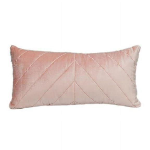 Tobyn Transitional Pink Rectangle Throw Pillow